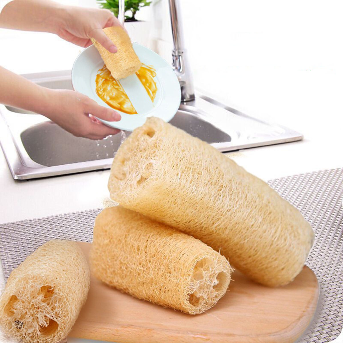 1pcs Natural Loofah Sponge Mul - Body Loofah Natural review and price
